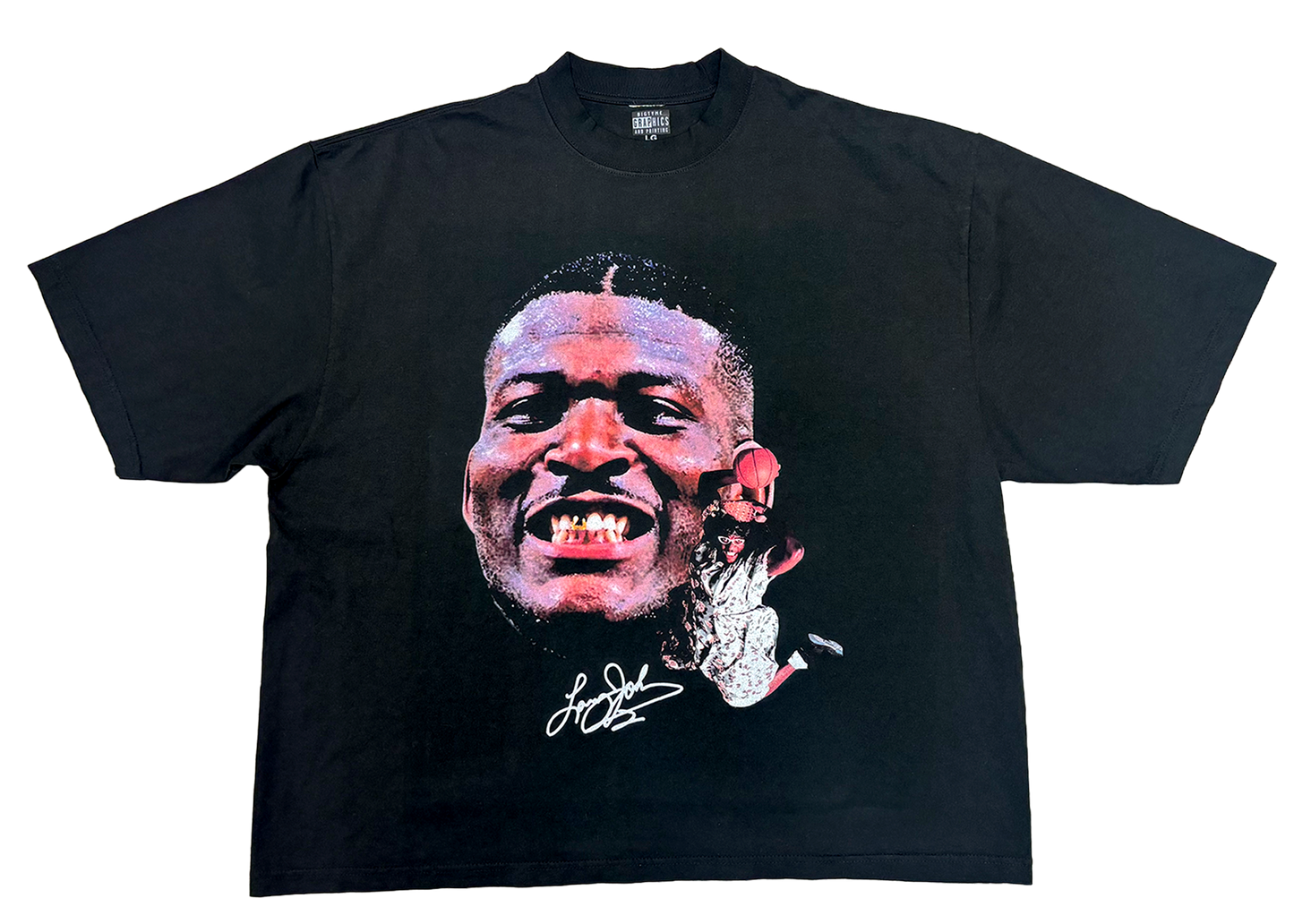 Larry Johnson "Big Face" Heavy Weight Drop Shoulder Tee