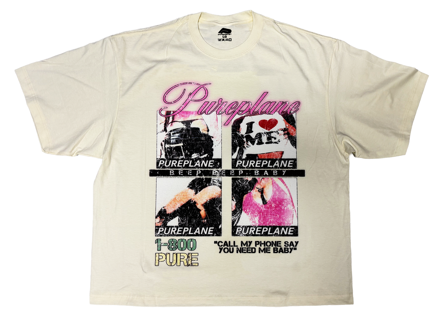 PurePlane "Beep Me" Cropped Tee