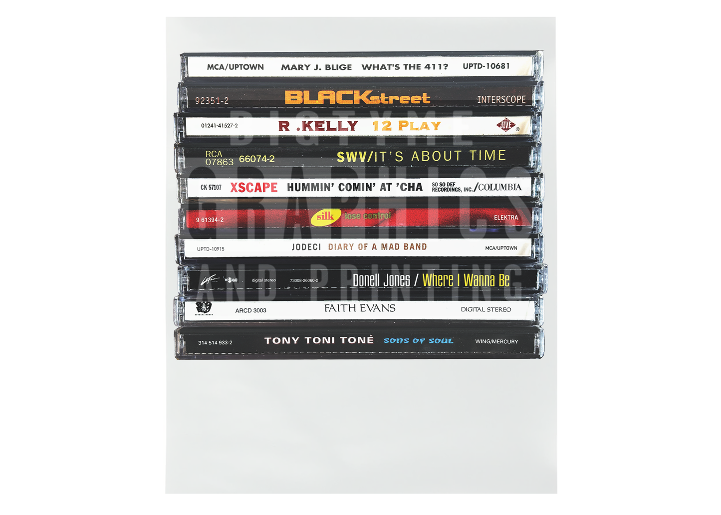 90's R&B "Cd Case" RTP DTF Transfer